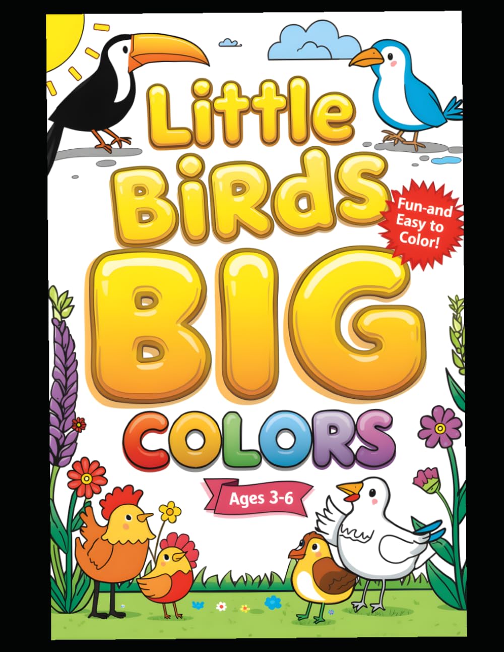 Little Birds Big Colors.: A Fun Coloring Book for Kids Ages 3–6