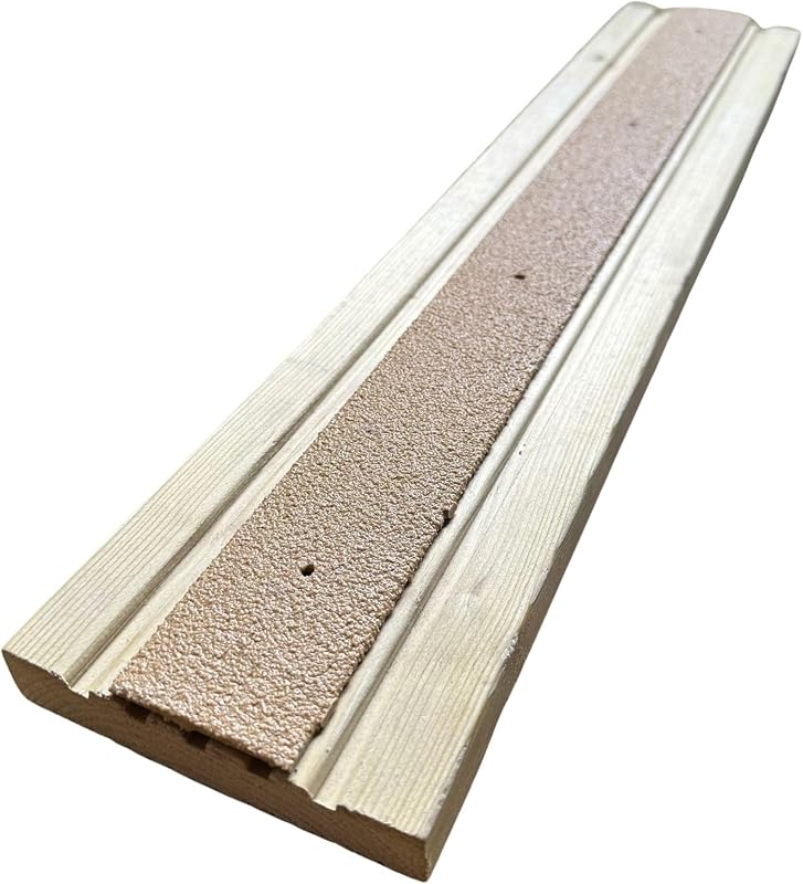 Non Slip Decking Strips – Anti Slip GRP Tread for Garden, Ramp, Stair & Patio – Anti Skid Safety Strips for Wood & Composite Decking for Outdoor Steps – Beige 1200mm x 50mm - Slips Away
