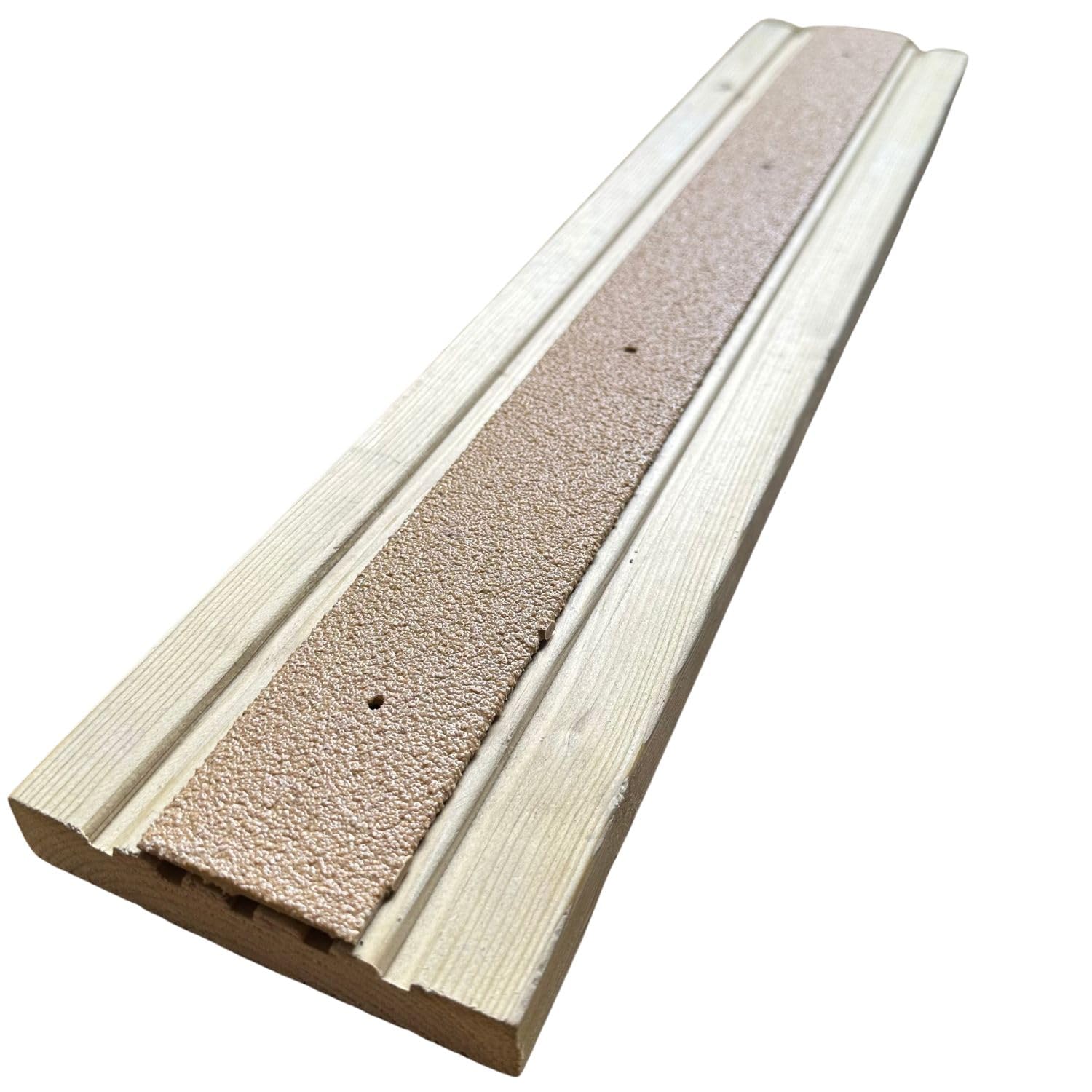 Non Slip Decking Strips – Anti Slip GRP Tread for Garden, Ramp, Stair & Patio – Anti Skid Safety Strips for Wood & Composite Decking for Outdoor Steps – Beige 3000mm x 50mm - Slips Away
