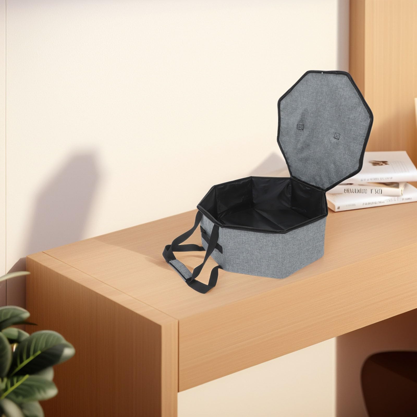 Scatola Custodia Donna Rotonda da Uomo Pieghevole Conservazione Pvc, Grande da Cowboy per Cappello per Viaggio