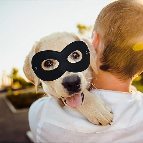 Miniatura 5 de 4 máscaras de disfraz de superhéroe para Halloween, máscara de ojos de fieltro negro para cosplay, media máscara con cuerda elástica para niños