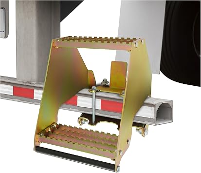 Rear Semi Truck Steps Fit for 4-Inch Bumper Beam with Auto-Stow Steel, 600 lbs