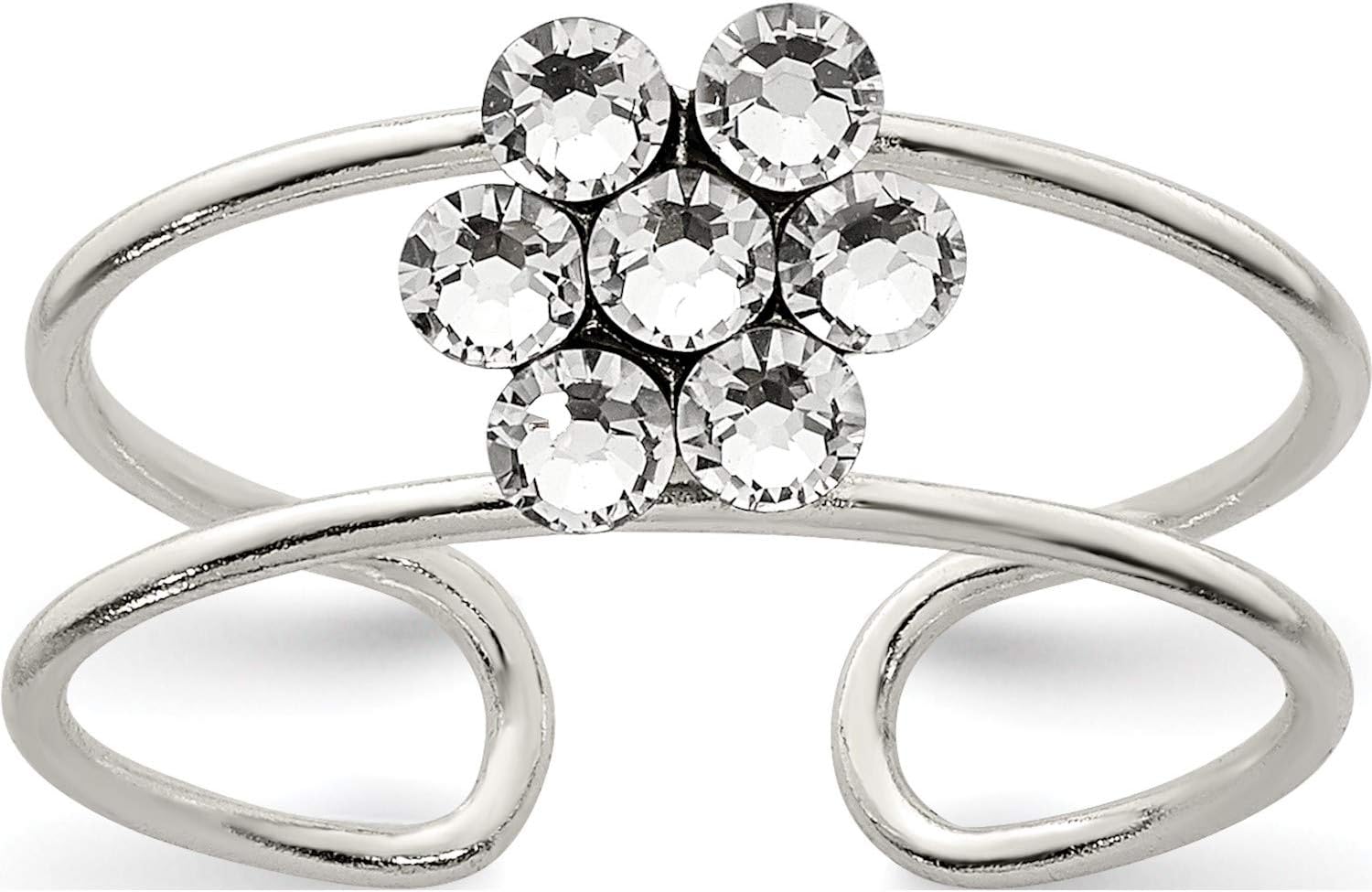 Sterling Silver Cz Flower Toe Ring - Jewelry By Sweet Pea