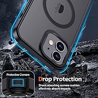 Vista 4 de Anuck - Funda magnética para iPhone 11 compatible con MagSafe, carcasa trasera mate translúcida dura, borde de TPU, delgada, resistente a impactos