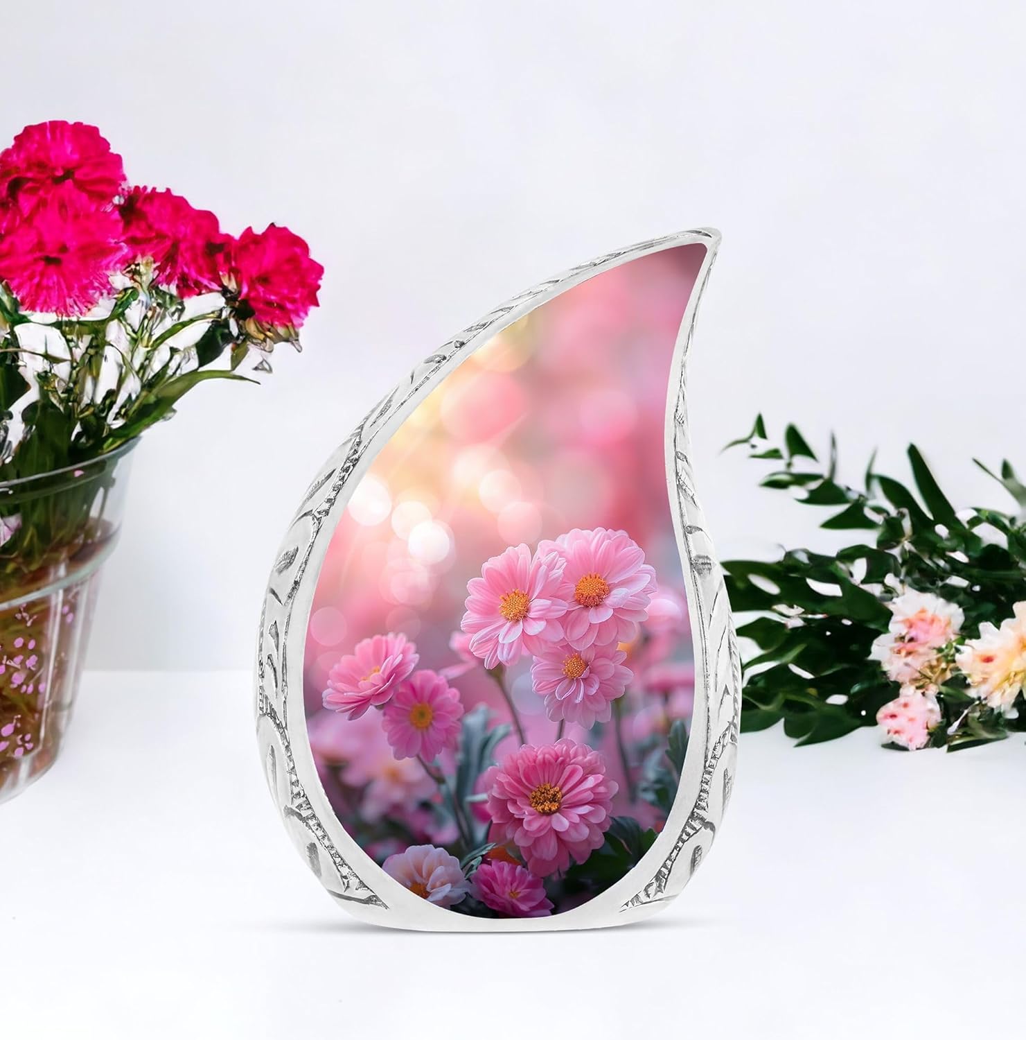 Petals and Light Urns - Cremation Urns for Human Ashes, Adult Female Mom 10 Inches