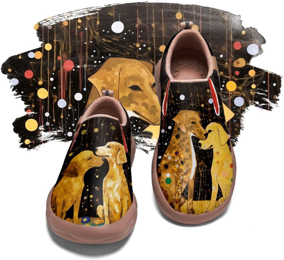 Kid's Casual Walking Sneakers Art Painted Slip On Loafers Lightweight Comfort Travel Shoes Animal Pattern