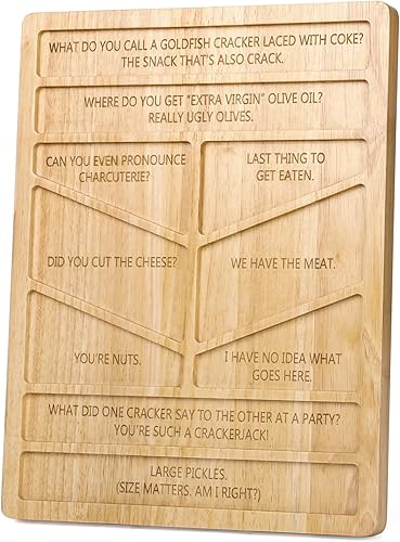 Divertidas tablas de charcutería con chistes, platos grandes de madera para entretenimiento, regalos de boda para parejas, regalos de inauguración