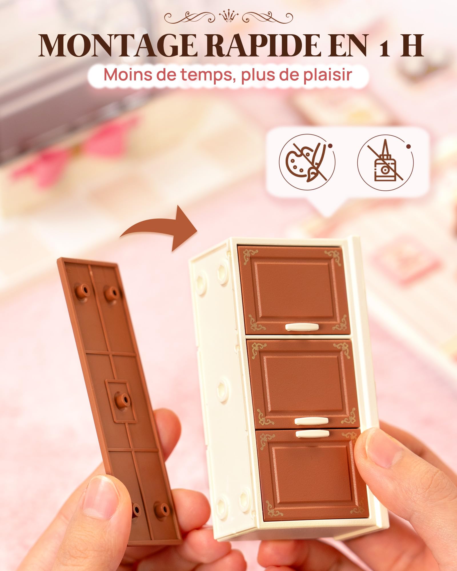 Rolife Super Creator Tasty Cake Shop, Maquette Miniature avec LED sans Colle, Série Collection, Kit Déco Confortable Bureau et Chambre, Cadeau Anniversaire Filles Femmes