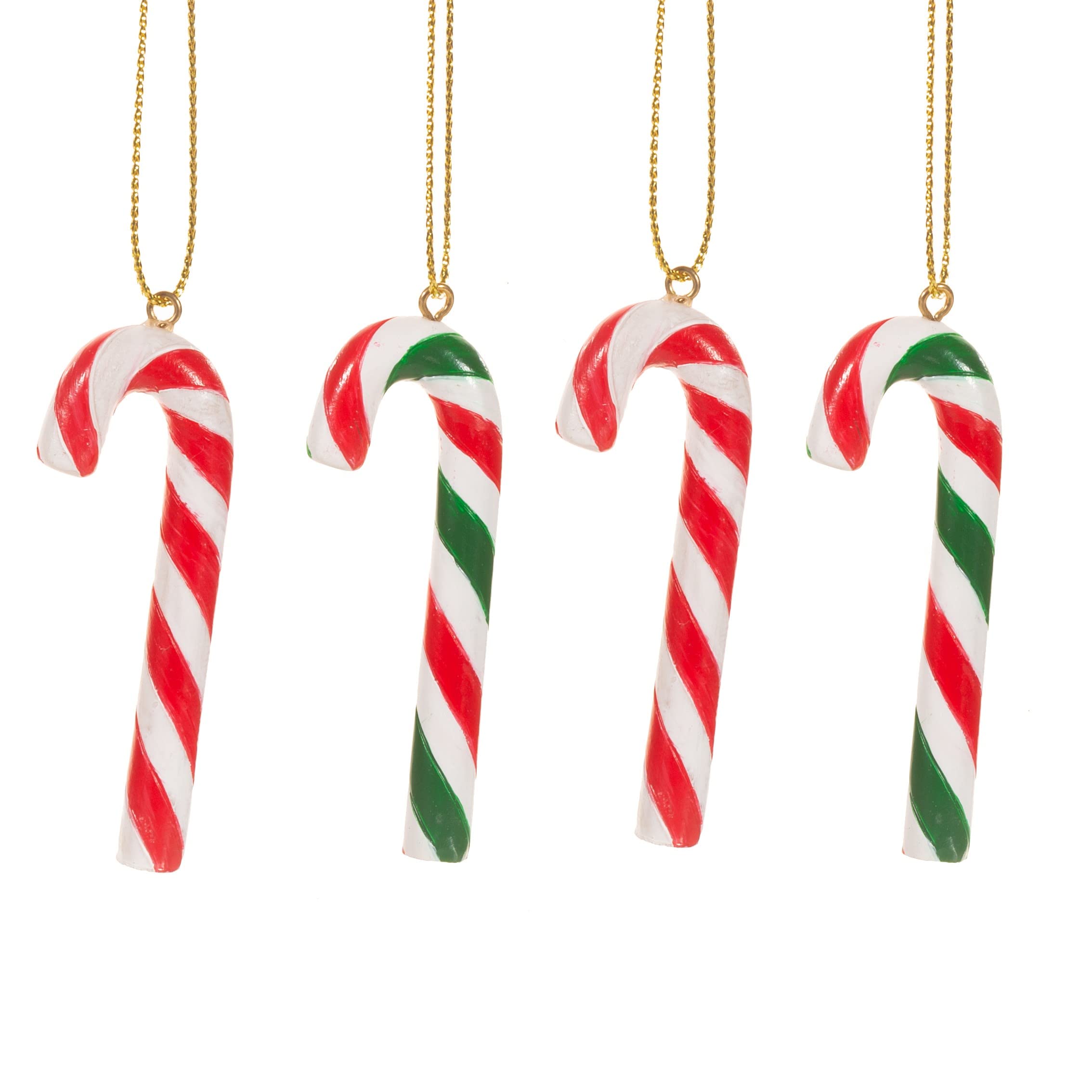 Sass & Belle Red Resin Candy Cane - Set Of 4