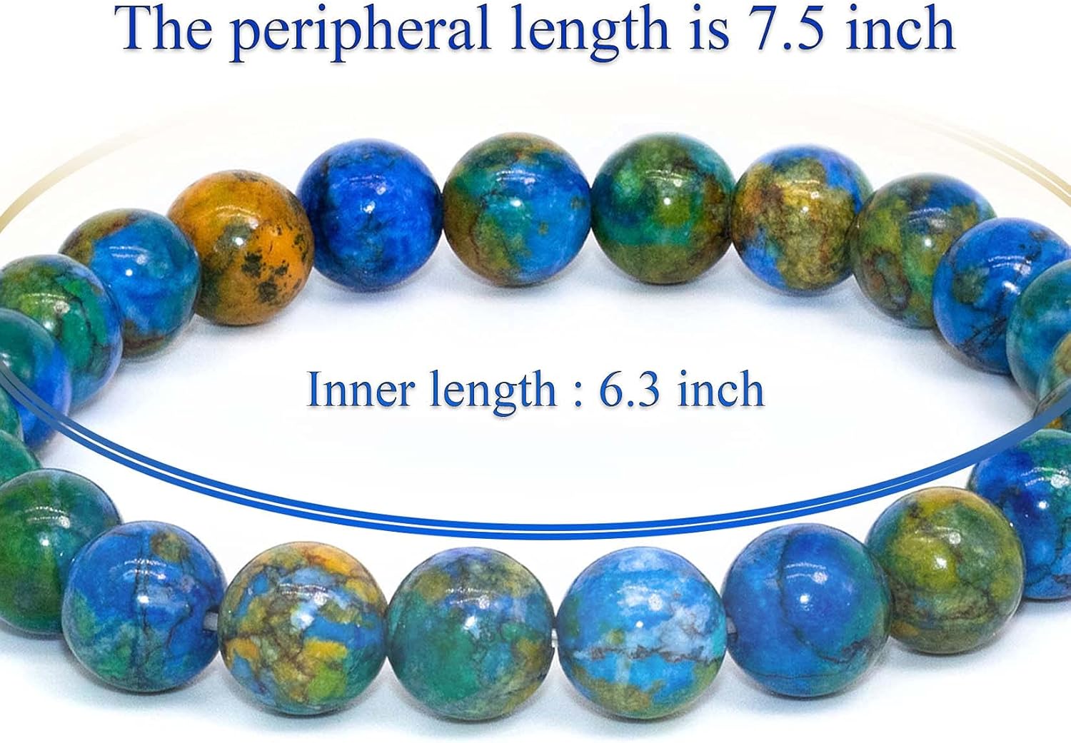 DAZCOLO 8mm Natural Gemstone Stretch Bracelet, Handmade Unisex Crystal Bracelets for Meditation, Yoga, Spiritual Healing & Positive Energy - Image 3