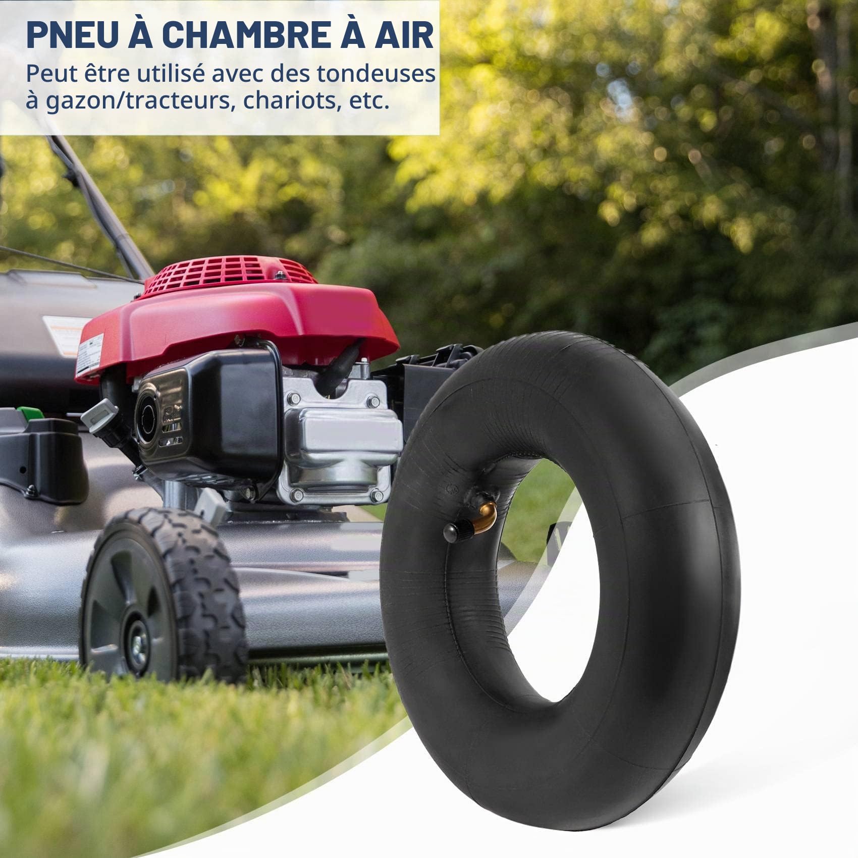 4.10-4+ Kit de pneus pour motoculteur, souffleuse à neige, tondeuse à gazon, diable, brouette, kart pour enfants et plus encore