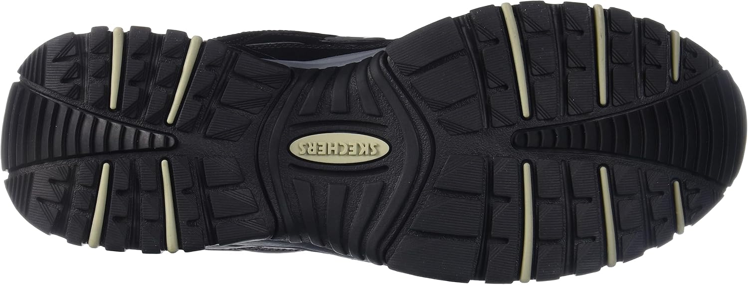 Skechers mens Energy Afterburn Shoes Lace-Up Sneaker, Black/Grey, 16 Wide