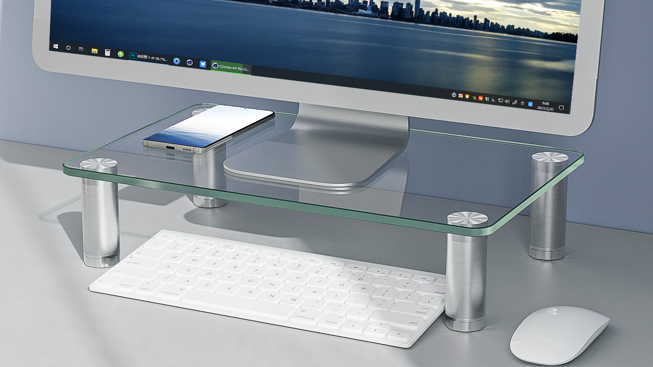 Rialzo Tv RELAXDAYS SUPPORTO MONITOR, Alzatina Per TV Standing Computer Desk Rialzo Scri 680354