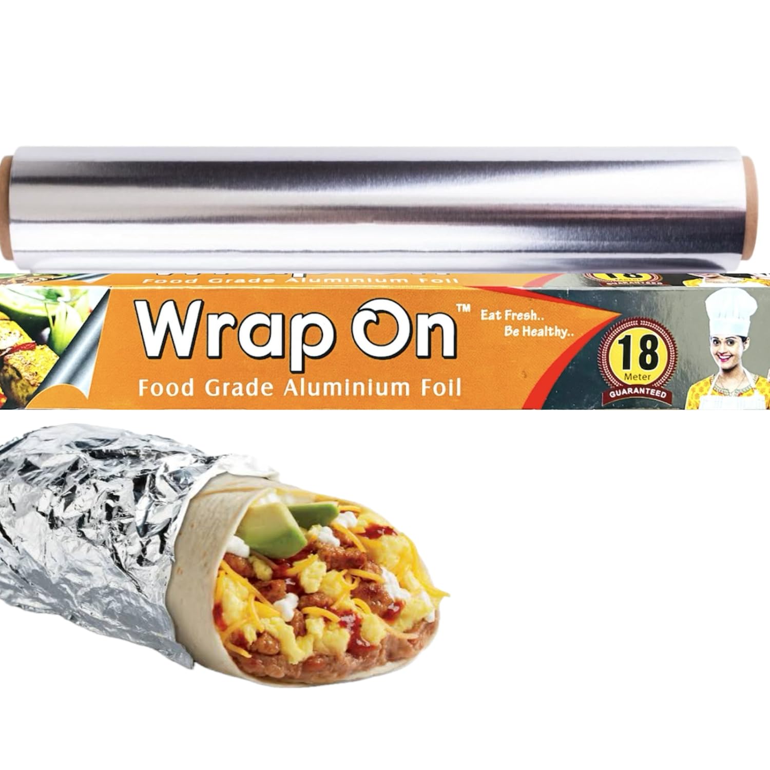 Wrap On Aluminium Foil 18 Meters, Silver Foil Paper Roll for Kitchen, Food Grade Parchment & Wrapping Paper, Aluminum Foil Food Wrap for Roti Heavy Duty for Food Packing. (B0DGPWDVSP) Amazon Price History, Amazon Price Tracker
