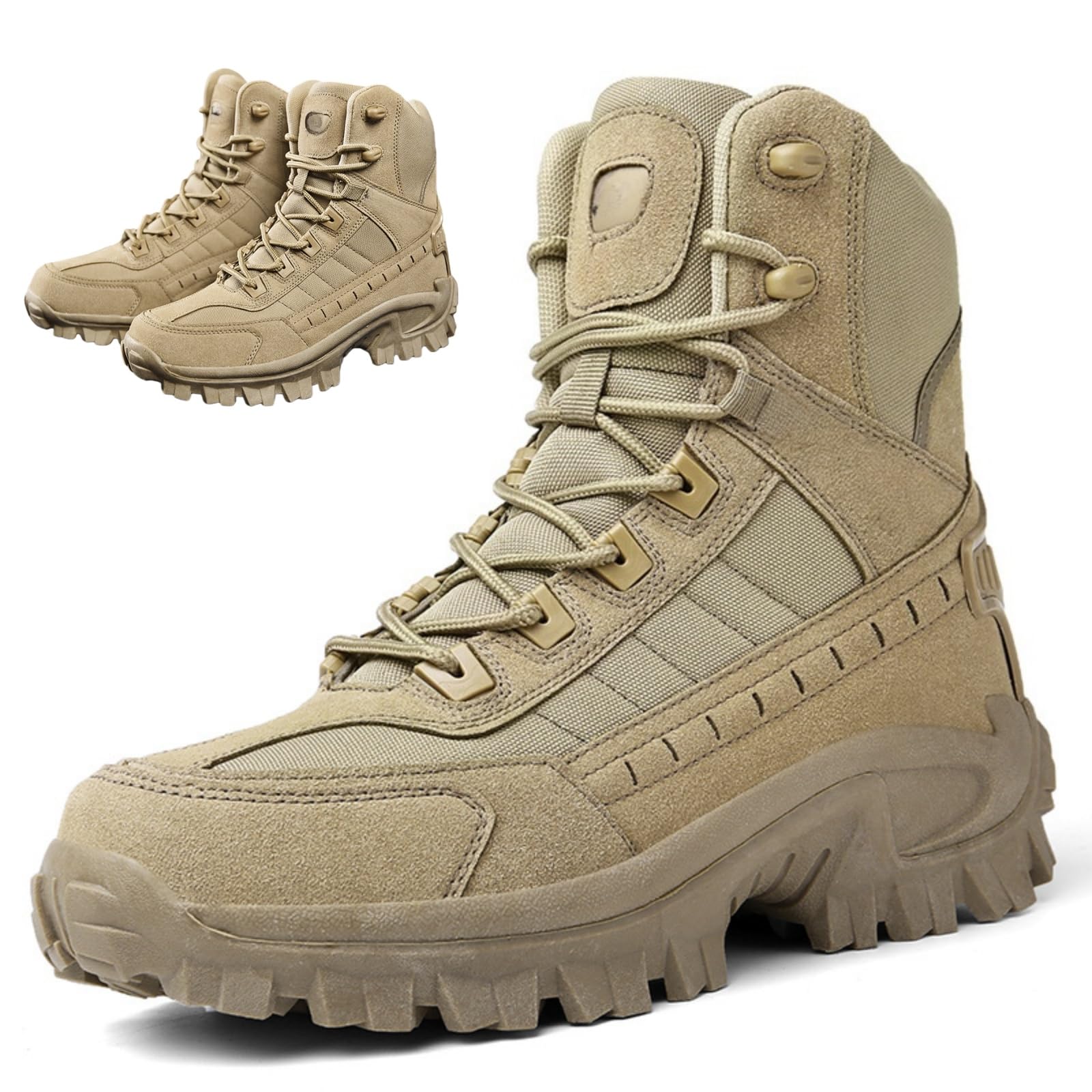 Mens Orthopedic Support Anti-Puncture Work Boots Waterproof Anti-Sprain Hiking Boot Waterproof Twist-Resistant Hiking Boots Breathable Lightweight Mid-High Outdoor
