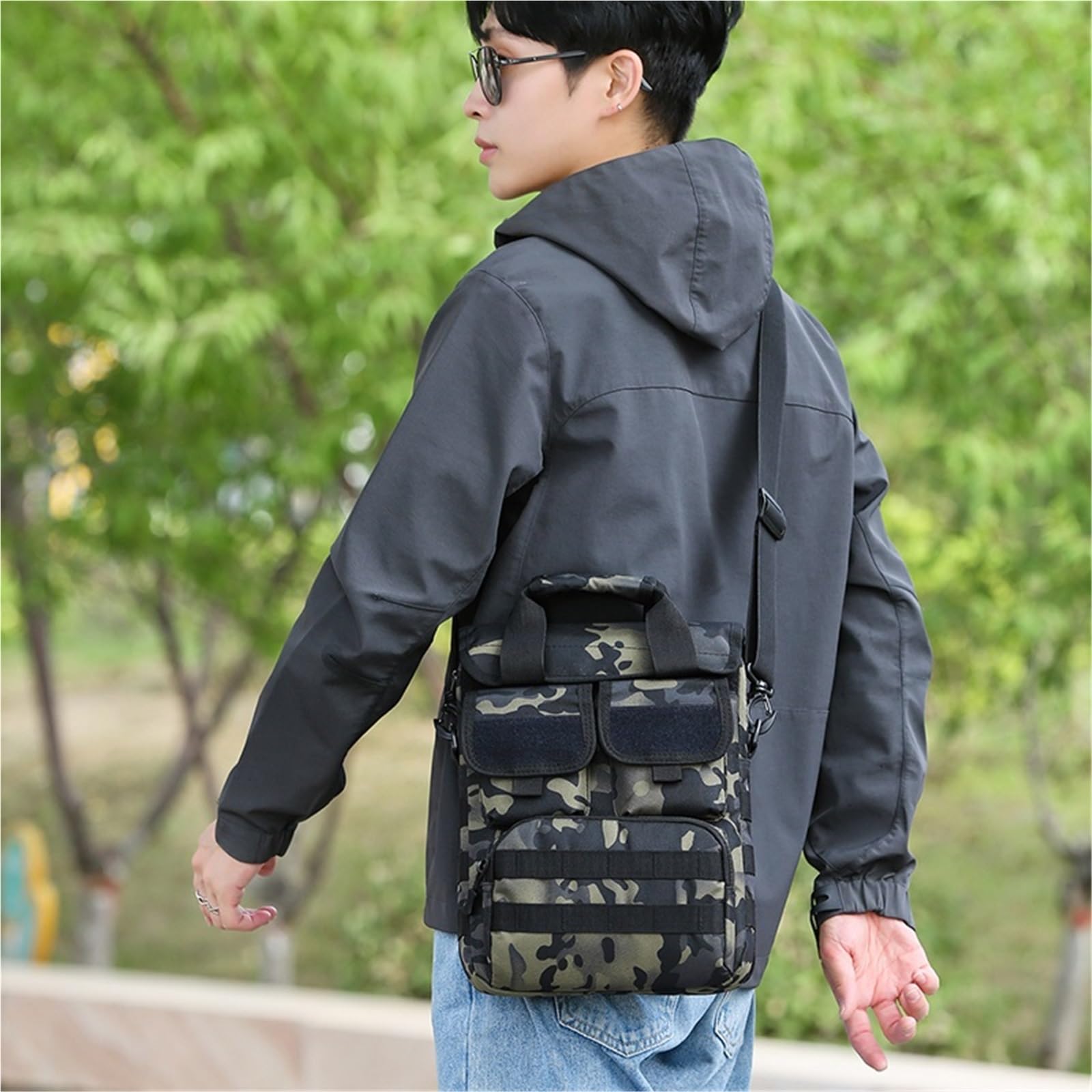 Outdoor Tasche Taktische Reise Rucksack Camping Ausrüstung Wandern Liefert Sport Männer Frau Tasche Klettern(Night camouflage)
