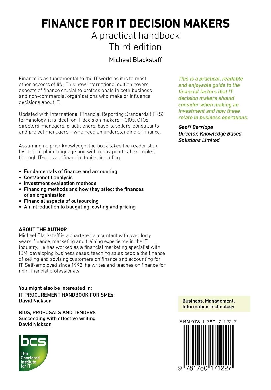 Finance for IT Decision Makers: A practical handbook image 2 of 3 1780171226