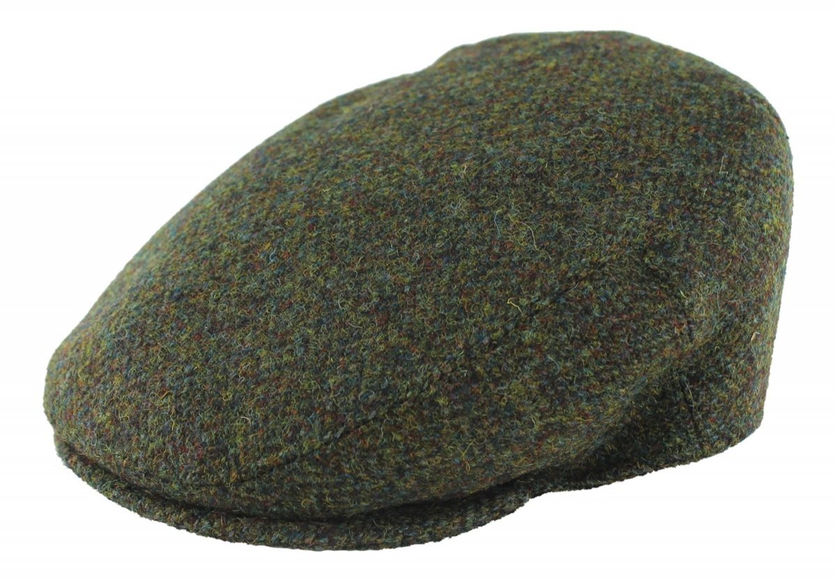 Failsworth Harris Tweed 'Stornoway' Flat Cap Green 2016 Pattern (62cm)
