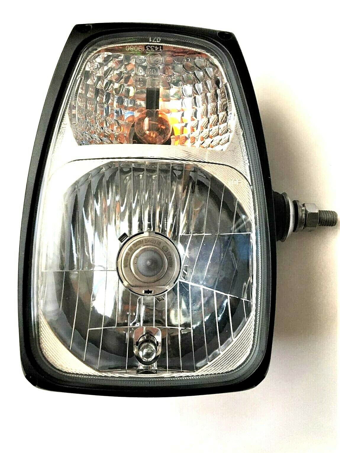2 faros principales H4 alemán DT04-6P para tractor (fijación lateral, bombillas de 12 V)