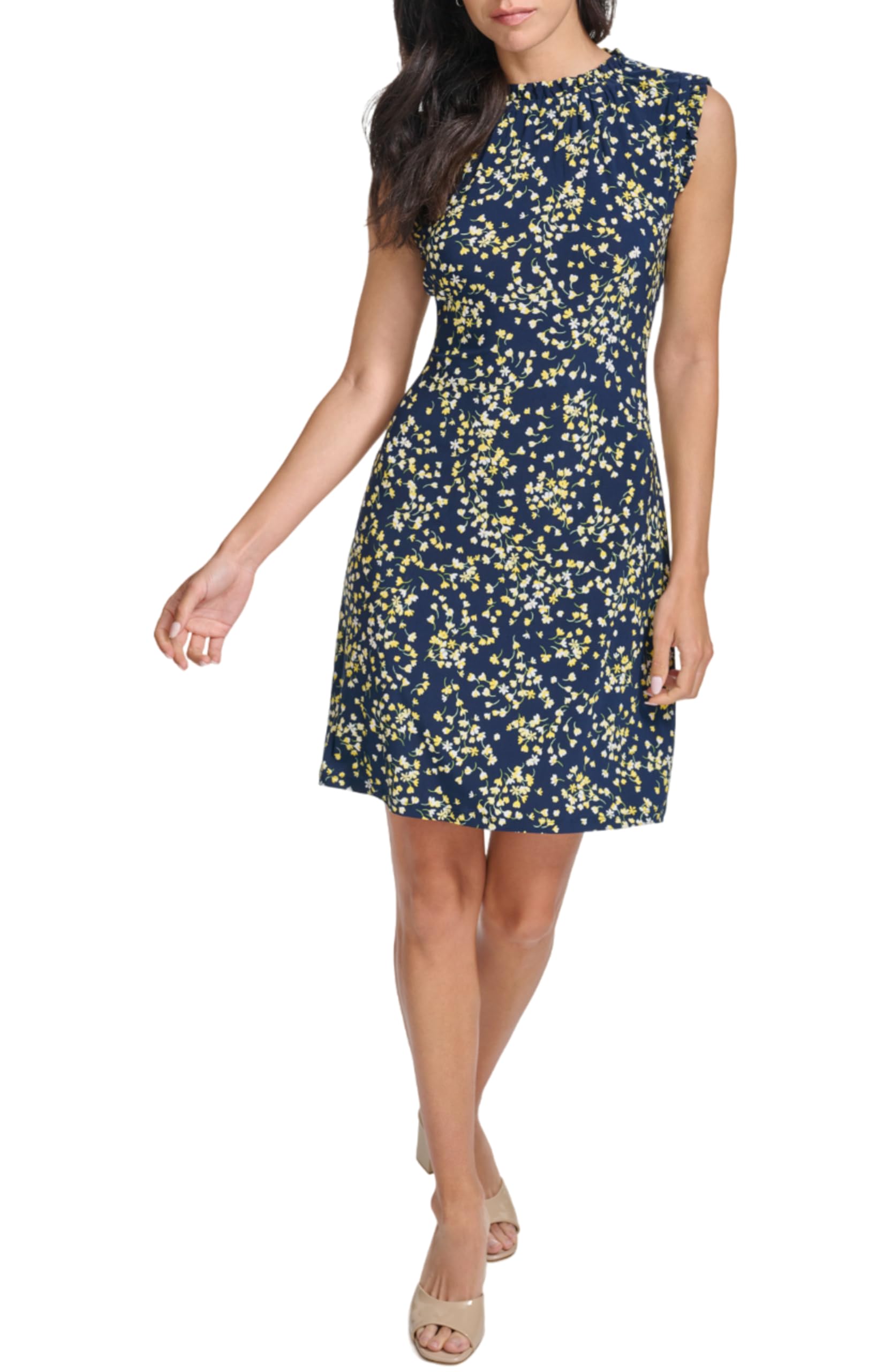 Tommy Hilfiger Women's Dresses Dress,Sky Captain/Sunshine,16