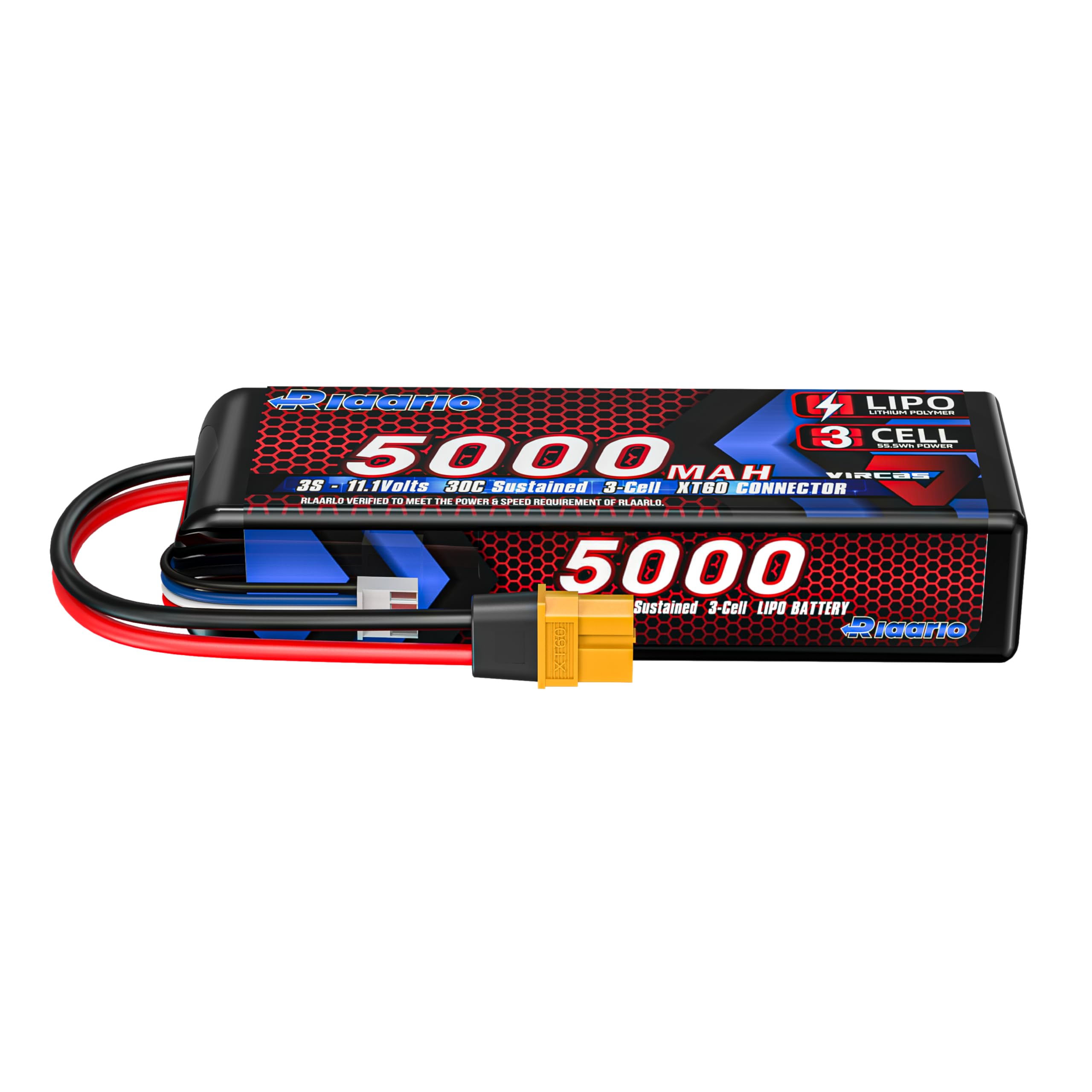 Amazon.com: RIAARIO 3s Lipo Battery 30C 5000mAh 11.1V Lipo Battery