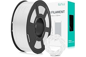 SUNLU PLA Plus 1.75 3D Printer Filament in White - 1Kg Spool