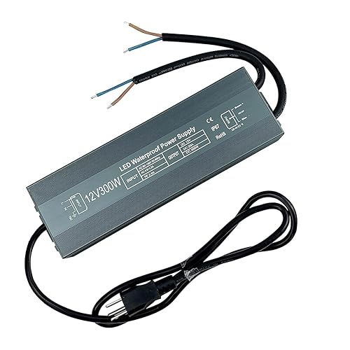 Miniatura 7 de Controlador LED 12V 400W LED Fuente de alimentación impermeable IP67 AC110120V a DC 12V Transformador de salida de bajo voltaje para luces de tira