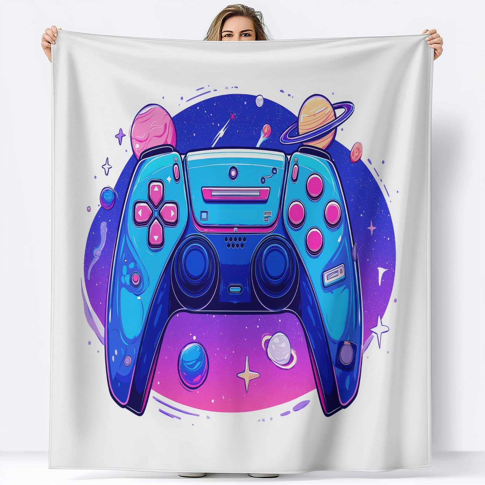 Generico Plaid Coperta Pile Controller Per Giochi Cartoni Animati 220x240 cm Coperta Plaid Calda Invernale Super Morbida, per Plaid Divano, Copriletto, Tutte le Stagioni, per Bambini Adulti
