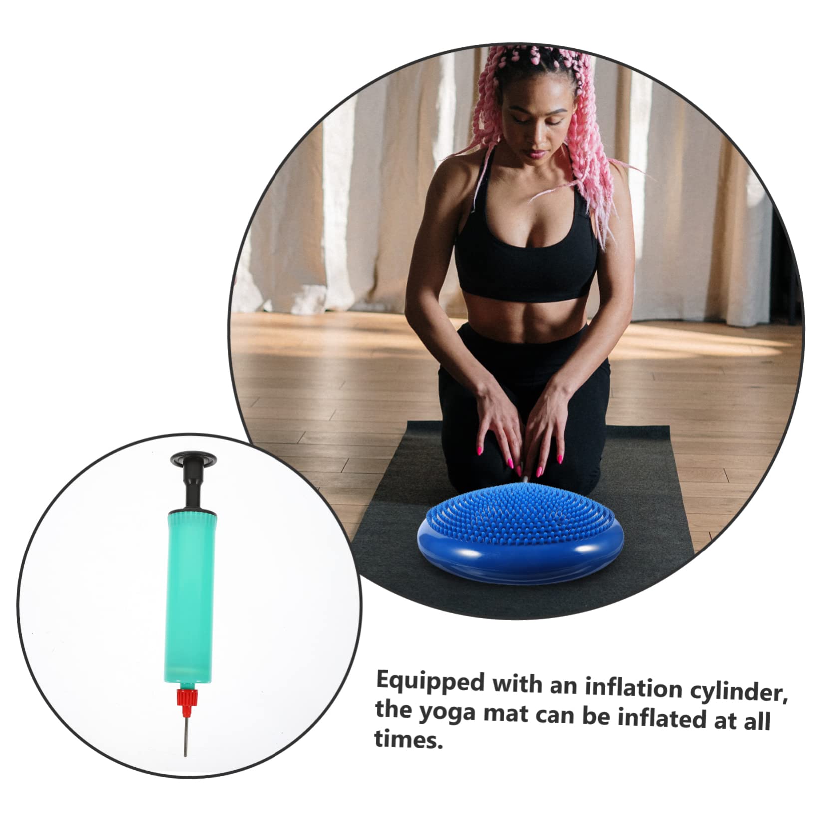 INOOMP Cuscino del Sedile oscillante Disco per Esercizi Sedile Gonfiabile Tappetino Yoga Extra Large Spesso dimena sedili Sportivi Disco di Disco oscillante Viola,Porpora