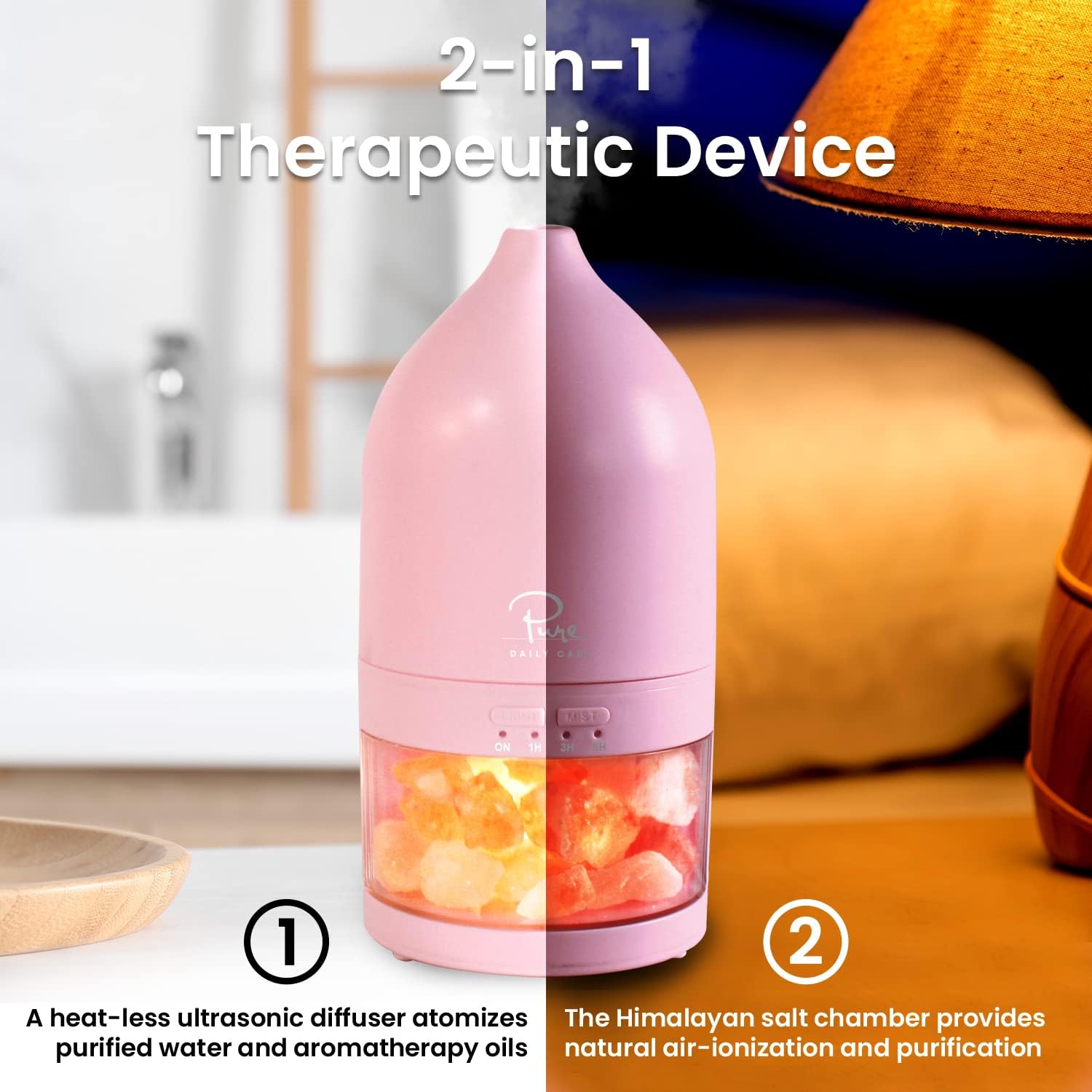 Himalayan Pink Salt Oil Diffuser by Pure Daily Care - Image 4