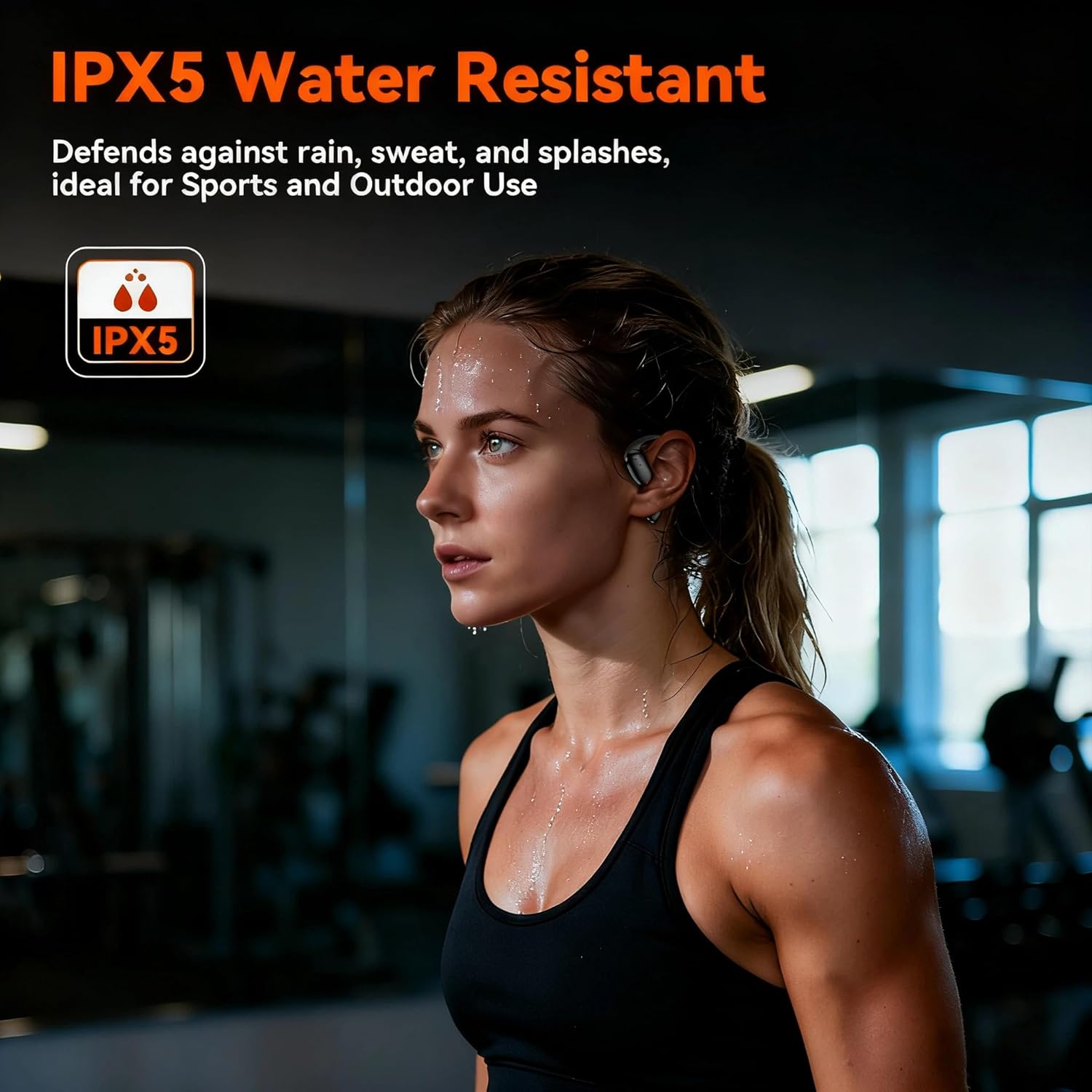 Bone Conduction Headphone Wireless Bluetooth 5.4, 0.8g Sleep Earbuds with HD Mic/Touch Control/Clear Calls, Open Ear Headphones with Earhook for Cycling Yoga Workouts(Black) - Image 4