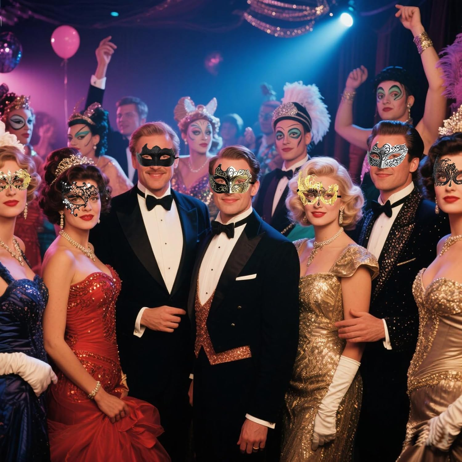 Couple Masquerade Masks Set Venetian Party Mask Halloween Mask Mardi Gras Masquerade Mask for Women Men - Image 7