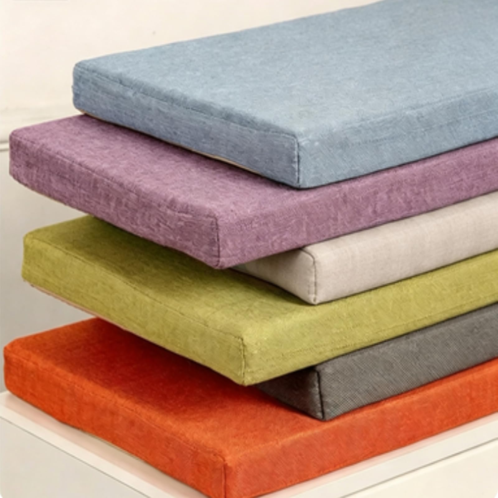 Cojín para silla de lino a medida de 5 cm de grosor premium