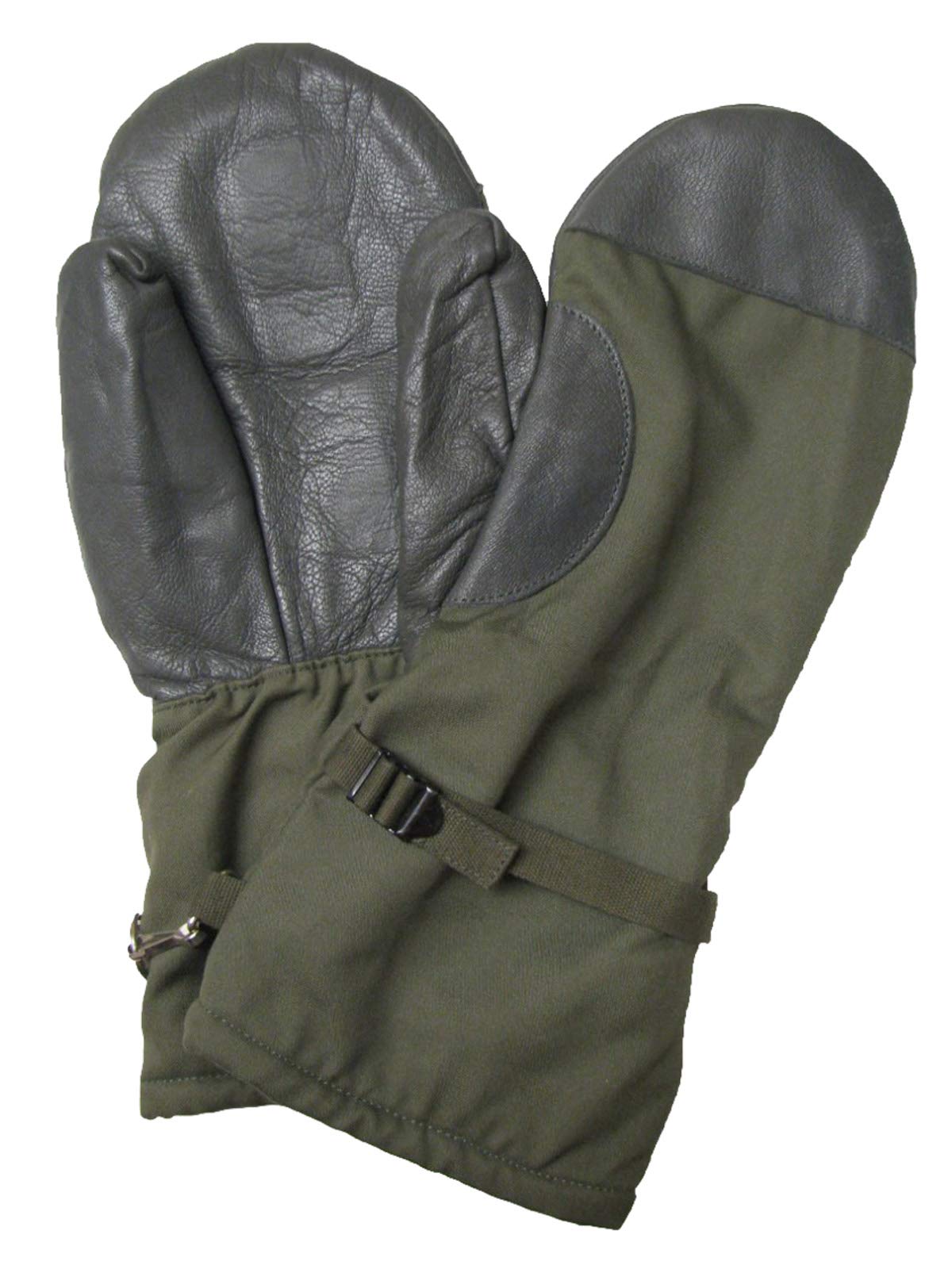 Viz-Uk Wear Unisex Green Genuine German Army Goretex Waterproof Extreme Cold Weather Fur Lined Mitts In Olive New Unused Surplus (9)