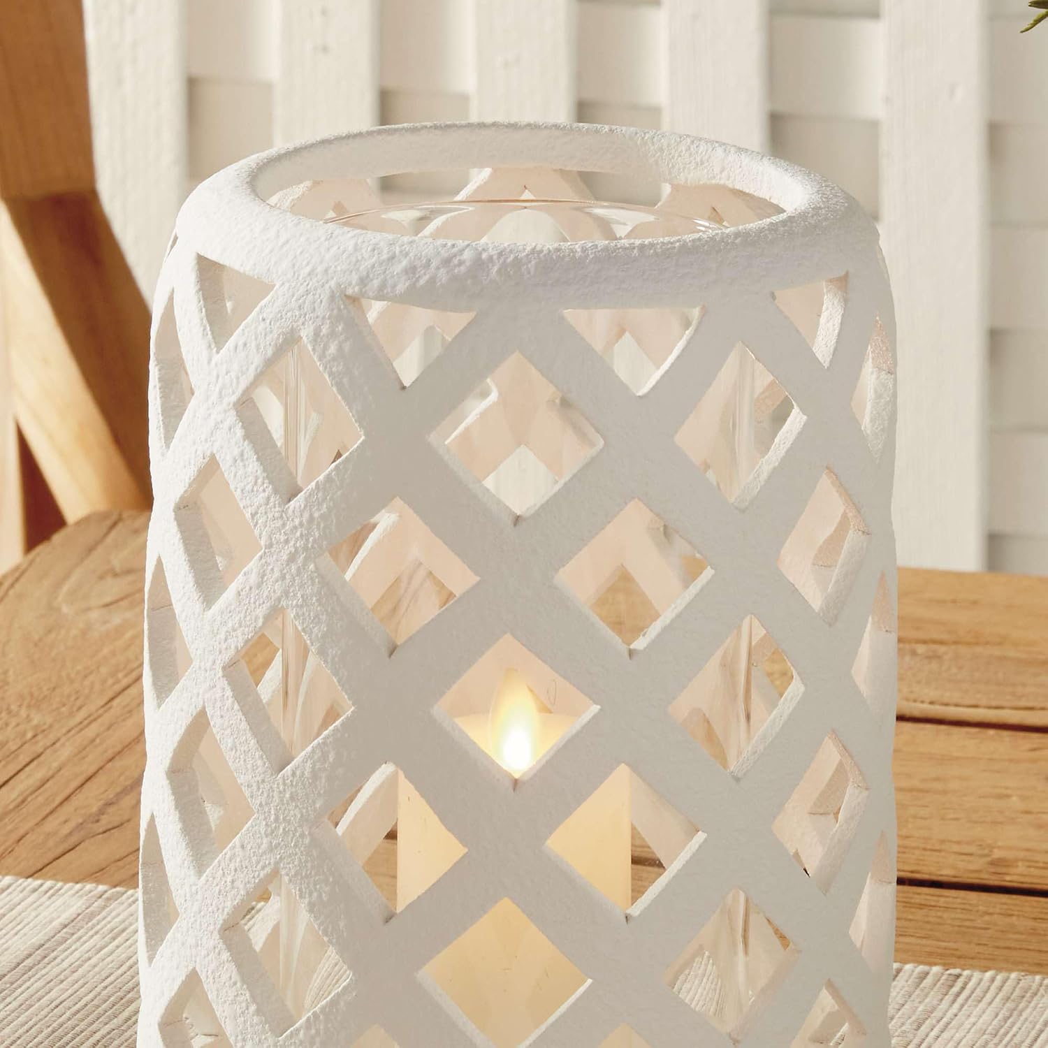 Napa Home & Garden Lucca Hurricane Large Large White