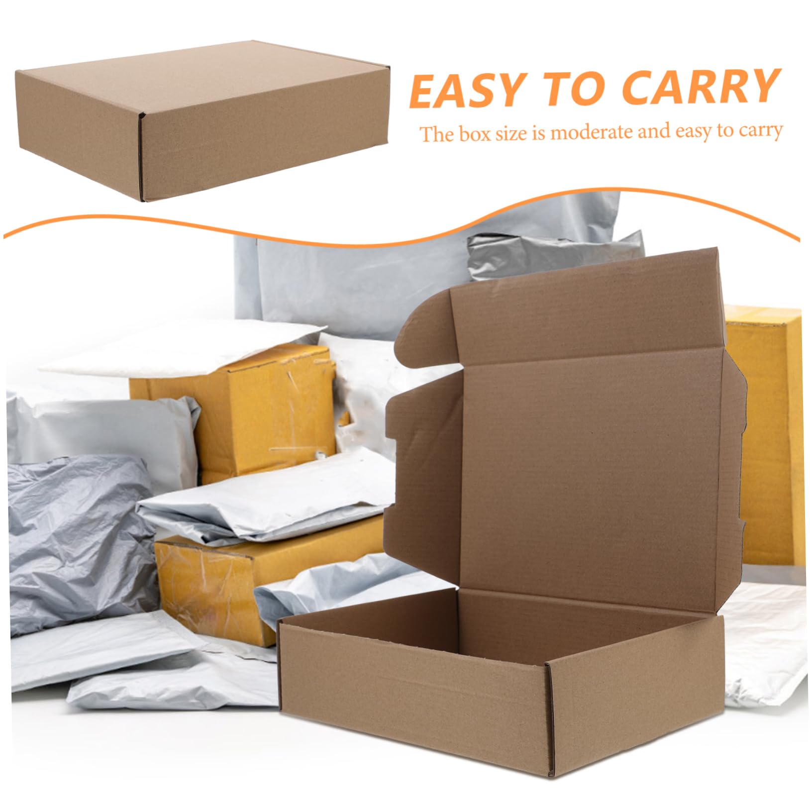 EXCEART 25pièces Boîtes Emballage Carton Plat Boîtes Postales pour Expédition Cartons de Déménagement Stockage Renforcées pour Envoi