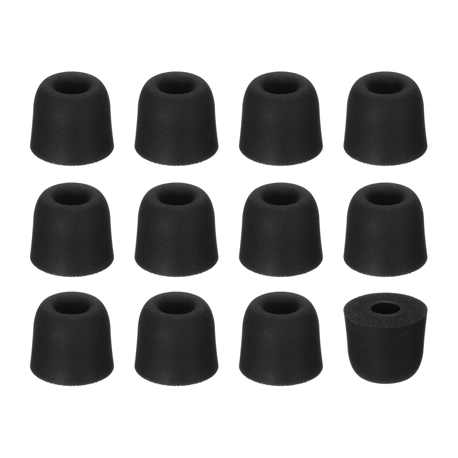 Nexarelle Memory Foam Earbud Tips (4.5mm/0.18"), 12Pcs / 6Pairs - Medium Ear Bud Replacement Tips Noise Isolation, Ultimate Comfort Secure Fit Buds for Earphones Earplugs, Black