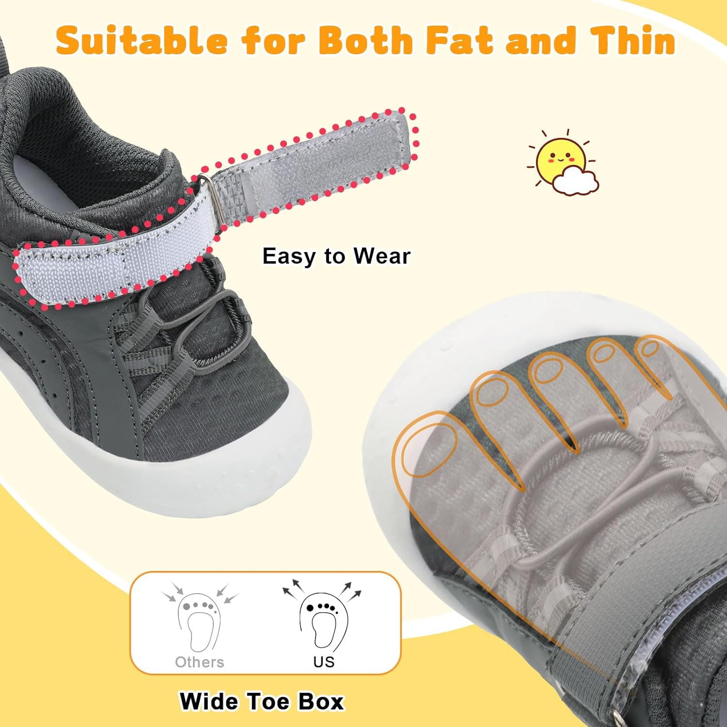 FEETCITY Wide Baby Shoes Boys Girls Baby Barefoot Shoes Breathable Infant Walking Shoe Crib Sock Shoe Toddler Sneakers Flexible - Image 5