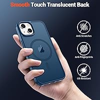 Vista 1468 de SUPFINE Funda magnética para iPhone 11 con protector de pantalla (compatible con MagSafe) (protección contra caídas de grado militar), translúcida
