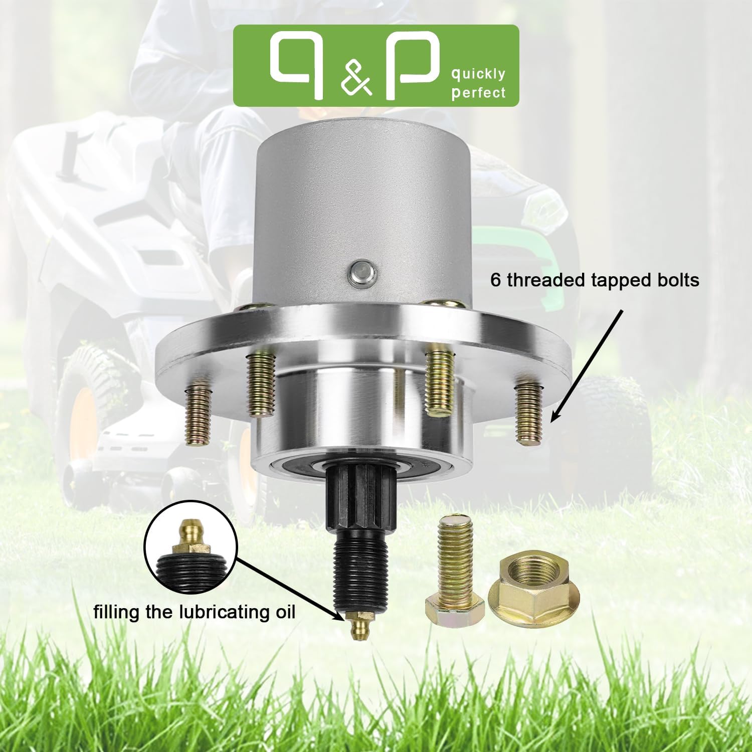 q&p Outdoor Power 200262 New Spindle Assembly Bracket Replace 200262 Gravely 00200262 Great Dane 200262 285-181 Sunbelt B1GR5 for Great Dane Mower 36 48 52 Inch Deck with Bolt