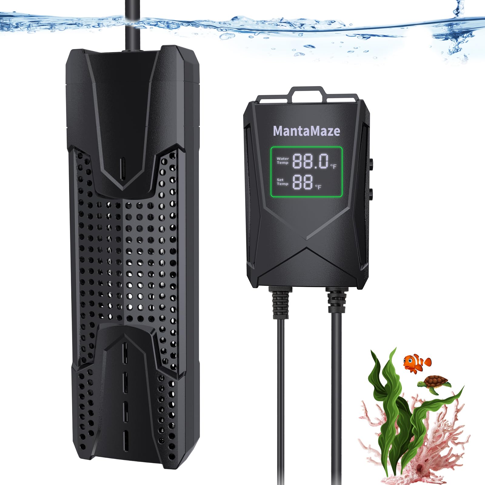 Calentador de acuario de 300 W/500 W/800 W/1000 W (1000 W)