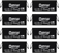 Vista 9 de ML8D -12 voltios 250 AH, terminal de rosca interna (INT), batería recargable SLA AGM