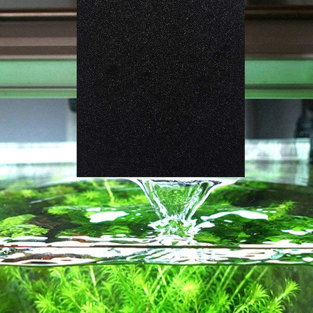 Omama Rectangular Fish Tank Biochemical Filter Bio Sponge Pad, 2-Piece, Black