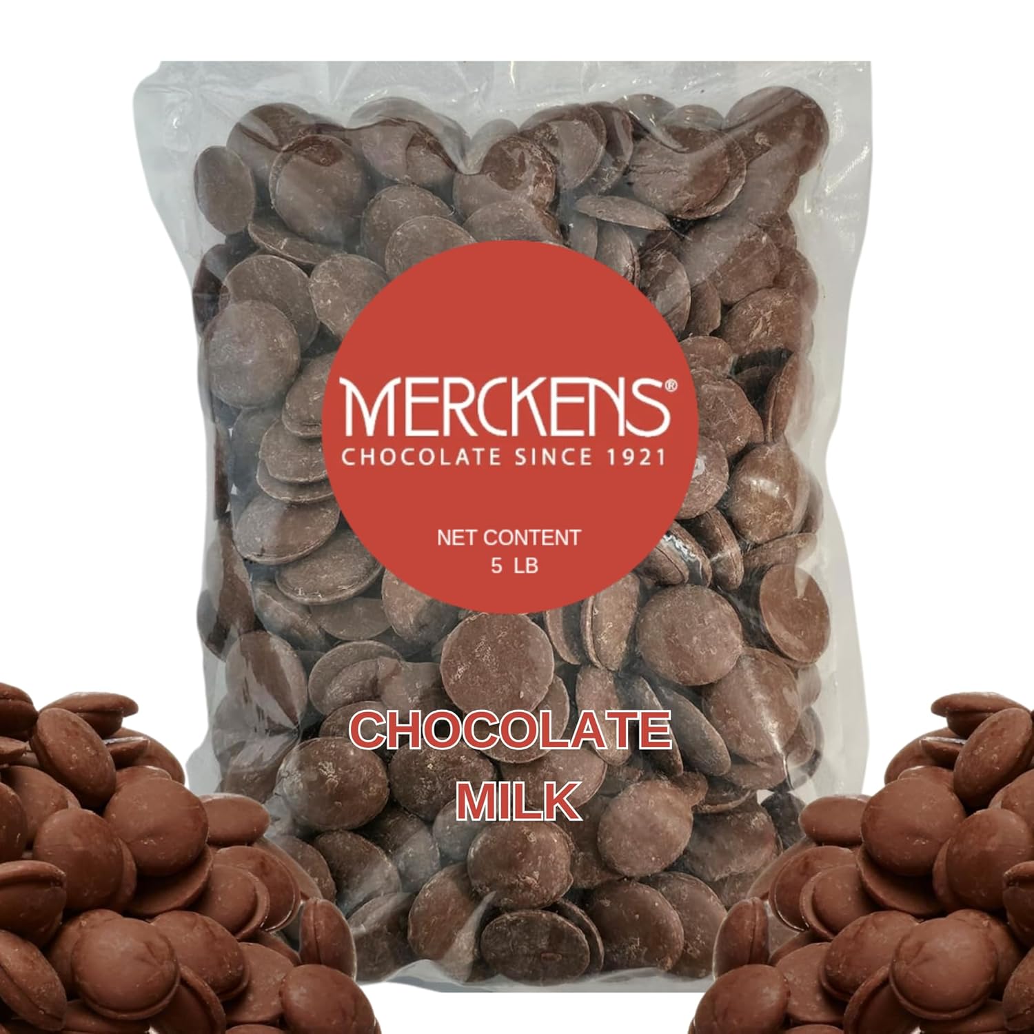 Milk Chocolate Melting Wafers 5LB – Smooth and Creamy, Perfect for Dipping, Baking, Candy Making, and Decorating Desserts – Ideal for Fountains, Coating, and Molded Chocolates. (5 pound) (Milk Chocolate)
