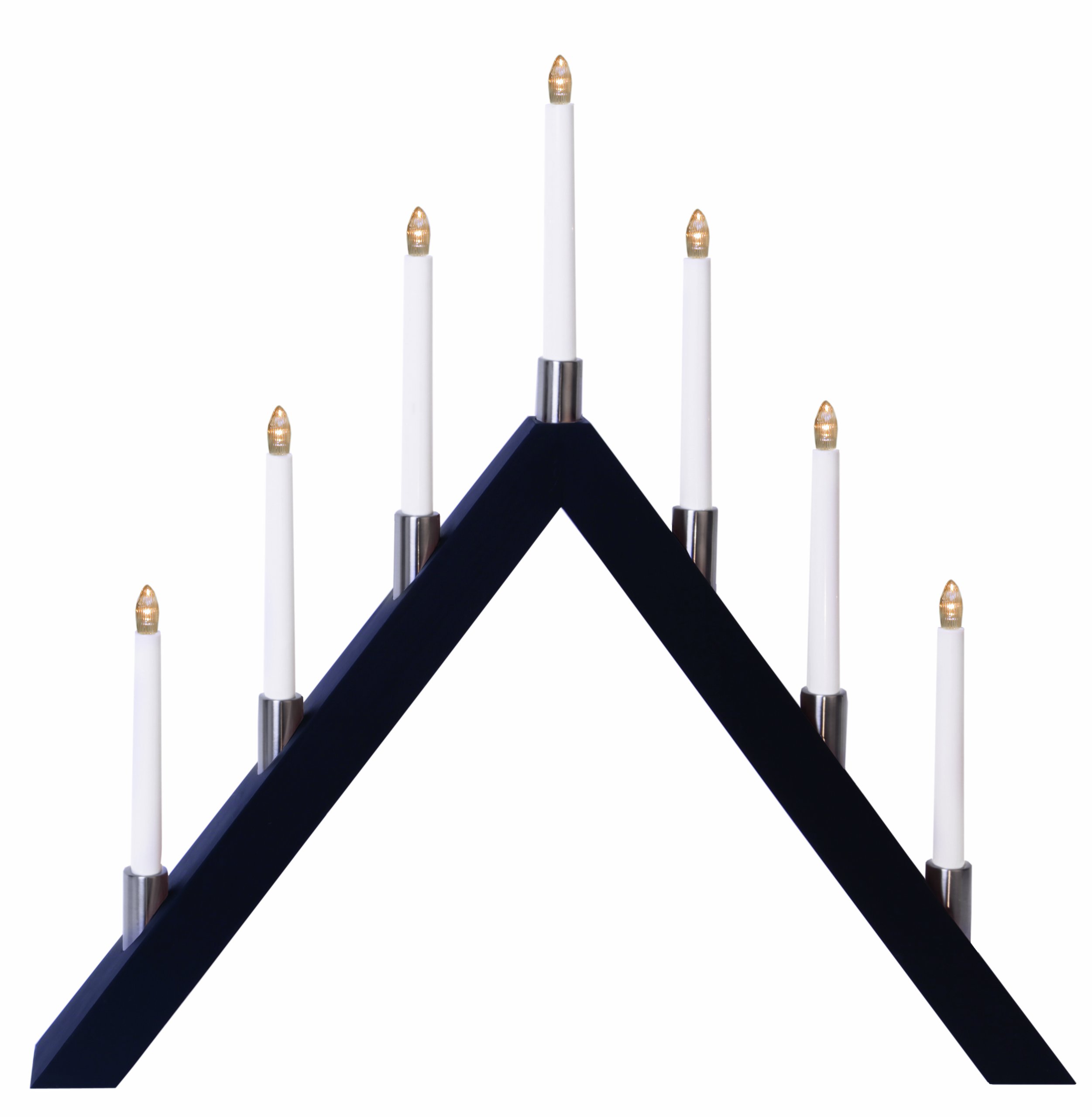 Star LED-Fensterleuchter 'Tall-A' – 7-flammig, 63 X 66 Cm, Holz/Metall, Inkl. Schalter