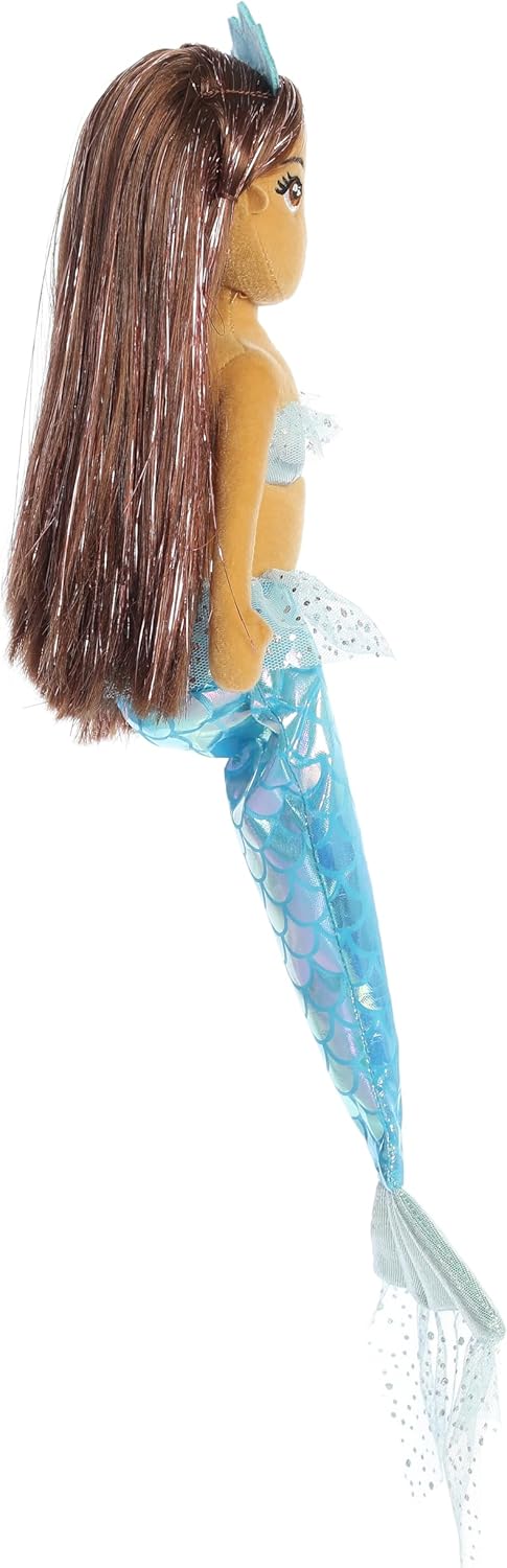 Aurora® Enchanting Sea Sparkles™ Princess Sparkles™ Yesenia Stuffed Doll - Imaginative Play with Magical Companions - Perfect for Kid's Birthdays and Celebrations - Blue 18 Inches