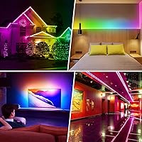 Vista 7 de Tira de luces LED con pilas, RGB luces LED tira de luces con batería, 3 llaves, controlador