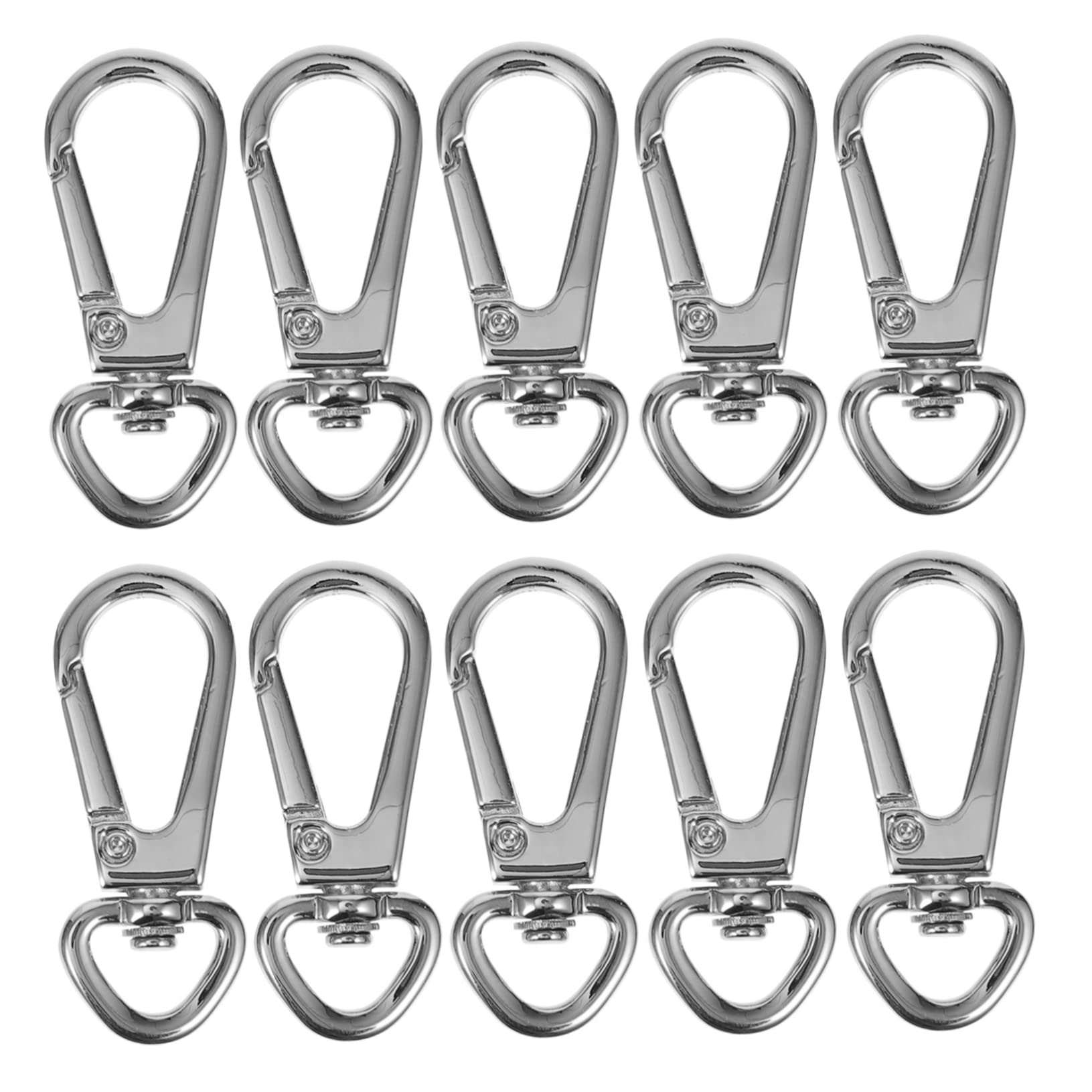 Mousquetons pour porte-clés multi-usages Lurrose robustes en lot de 20 pièces