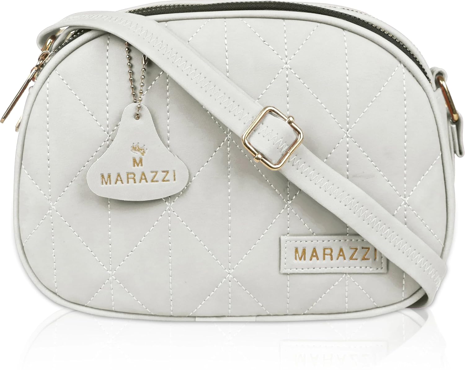 White Sling Bag for Women | Lightweight Crossbody Bag with Adjustable Strap | Multi-Compartment, Durable & Hands-Free | Casual & Semi-Formal Use