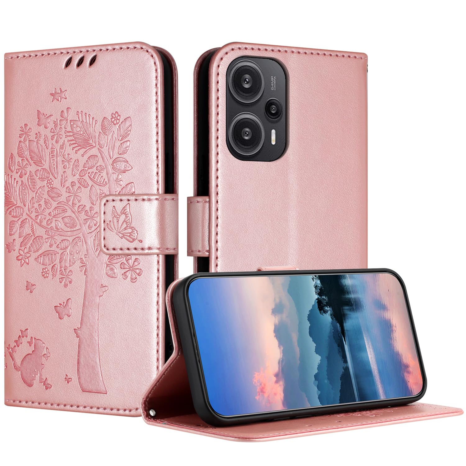 Custodia Portafoglio Con Supporto Per Xiaomi Mi 13 Lite – Pelle PU Magnetica Con Slot Carte E Interno TPU